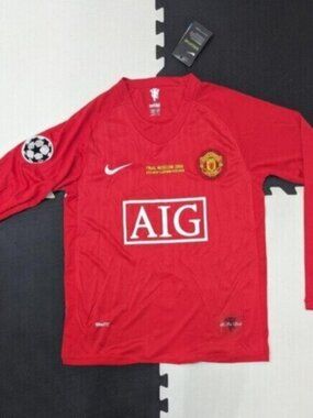 Ronaldo #7 Manchester United 2007/08 Home Longsleeve Jersey